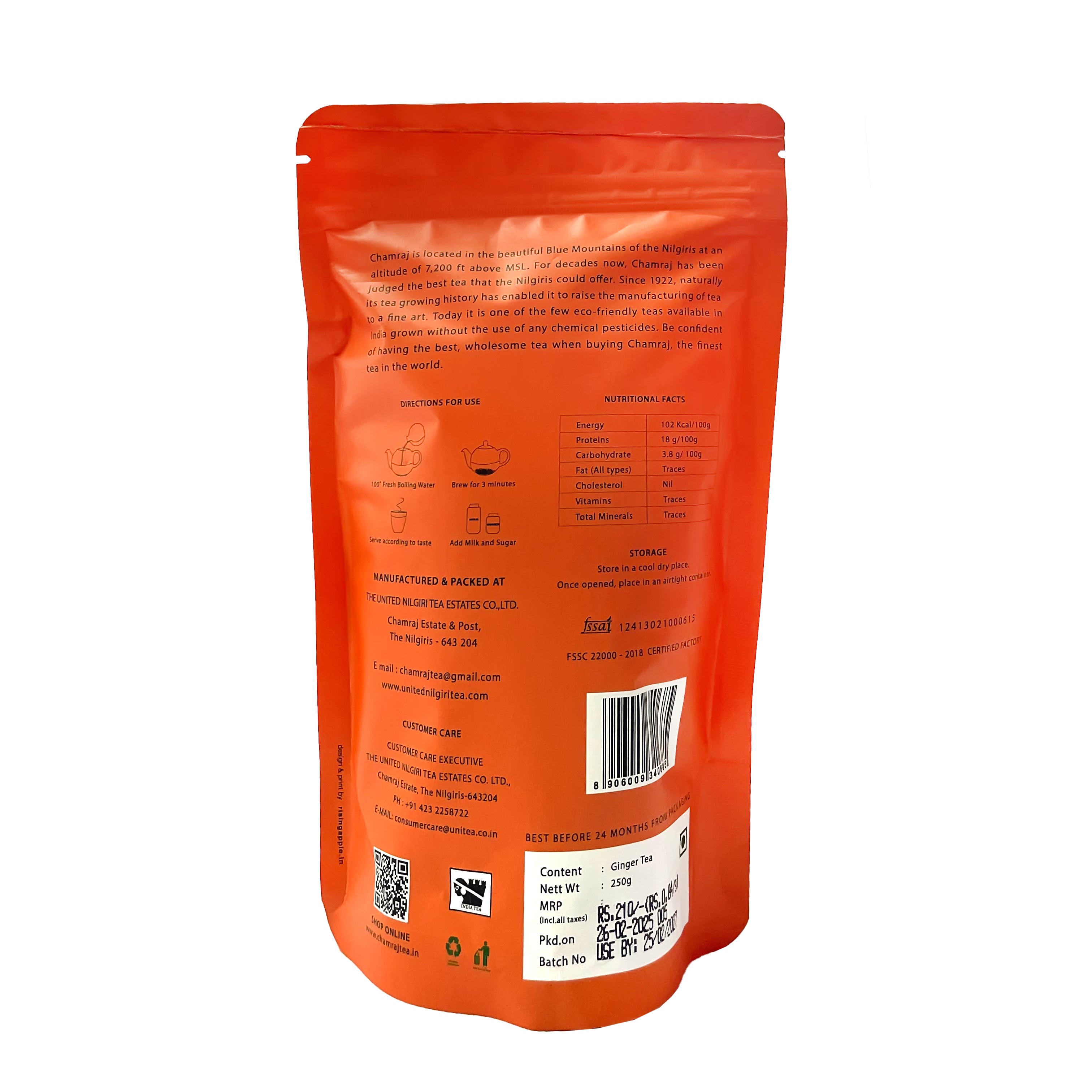 Chamraj Ginger Tea 250 g