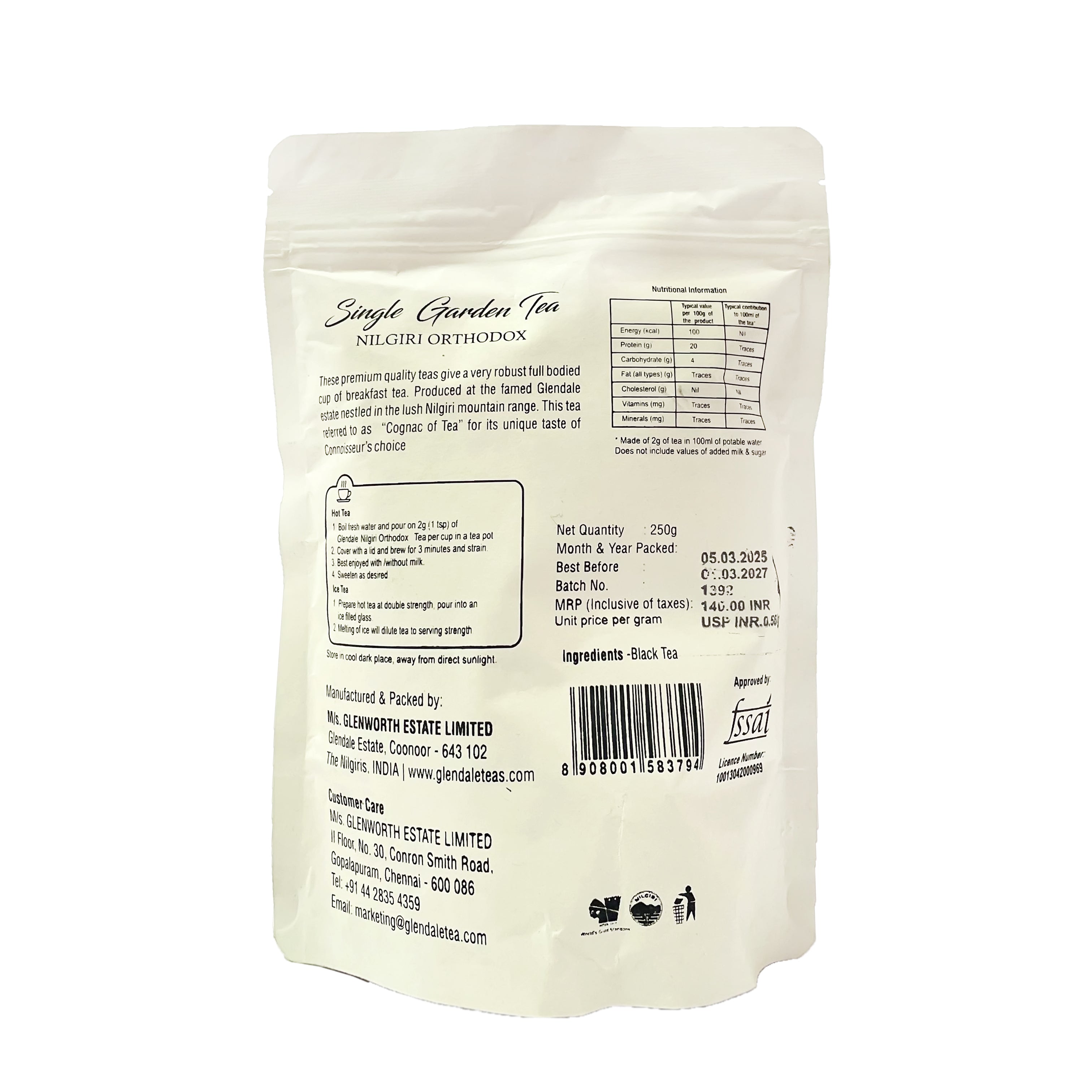 GLENDALE Orthodox 250g