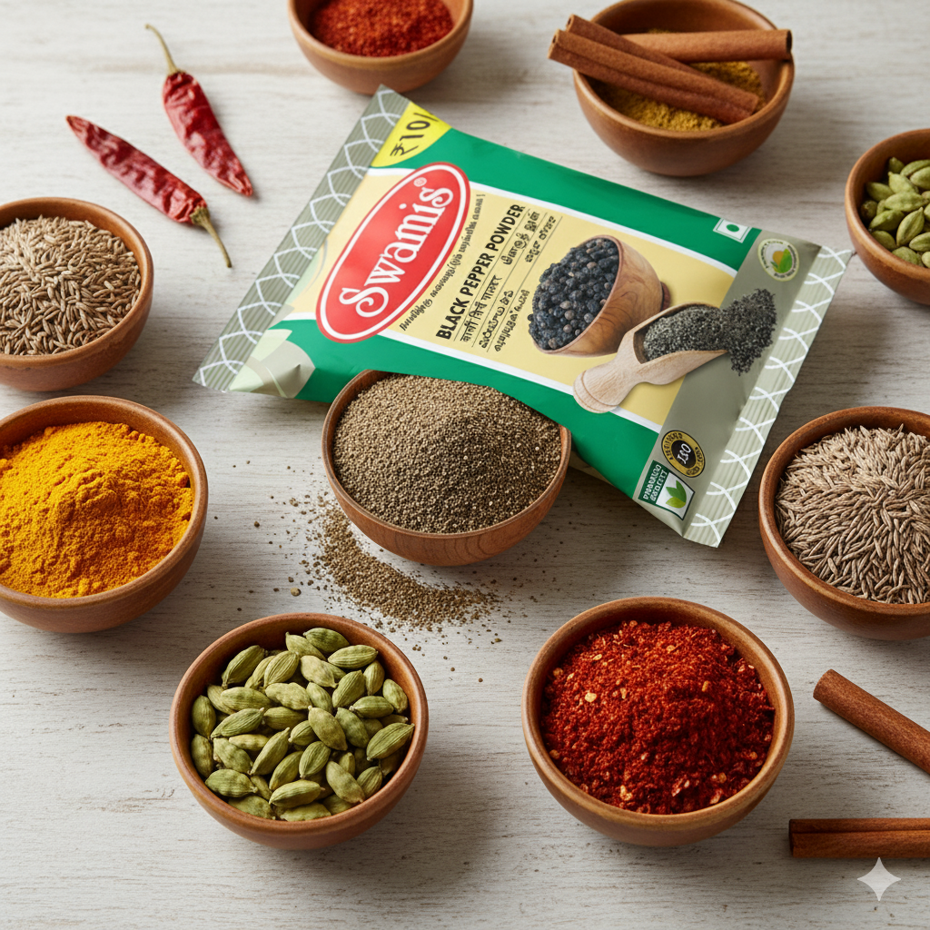 SWAMIS Black Pepper Powder 50g