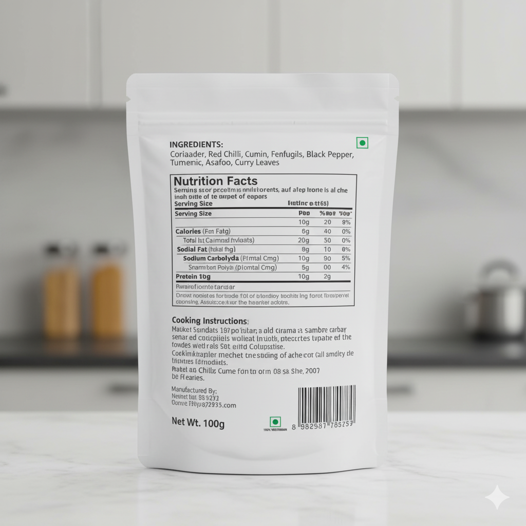 SWAMIS Sambar Powder 50g