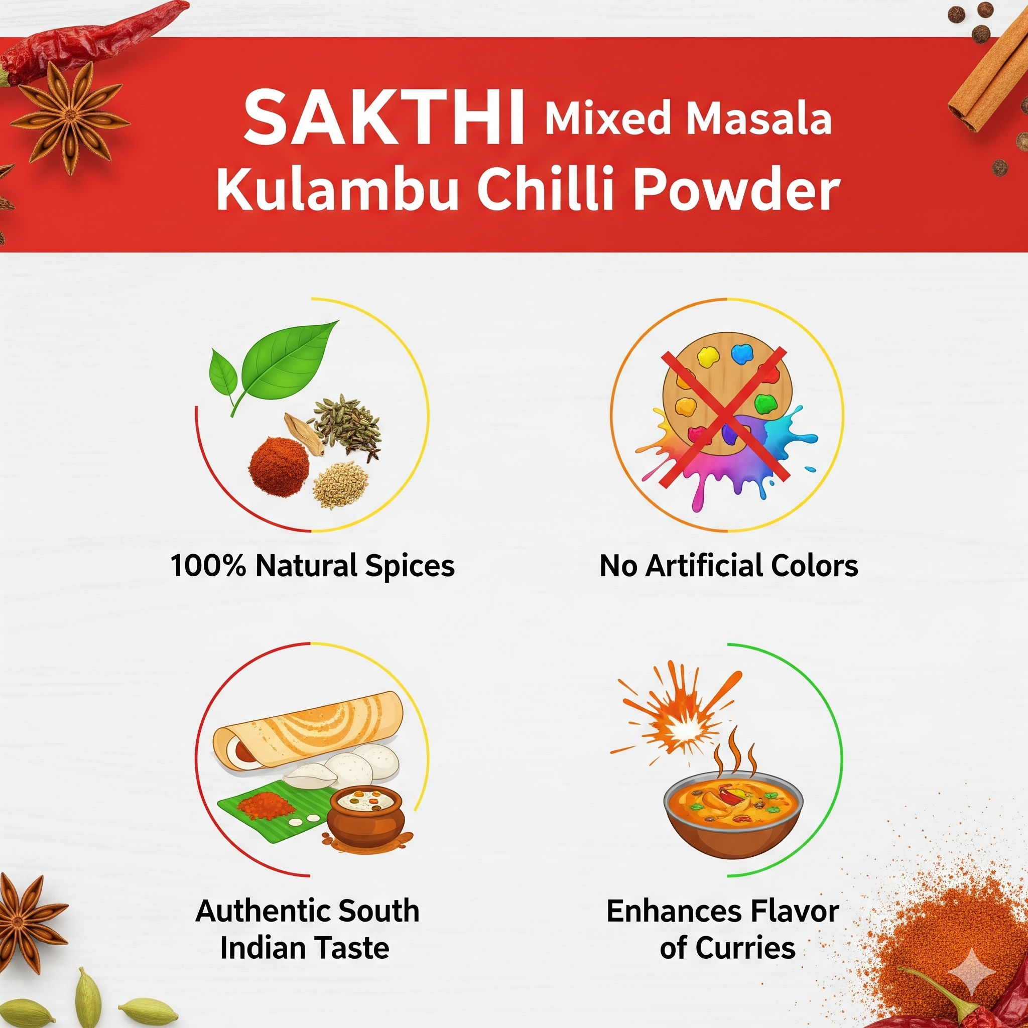 Sakthi Mixed Masala KulambuChilli  Powder 50g